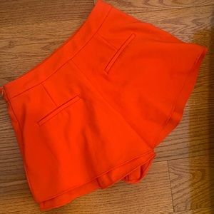 Orange formal shorts